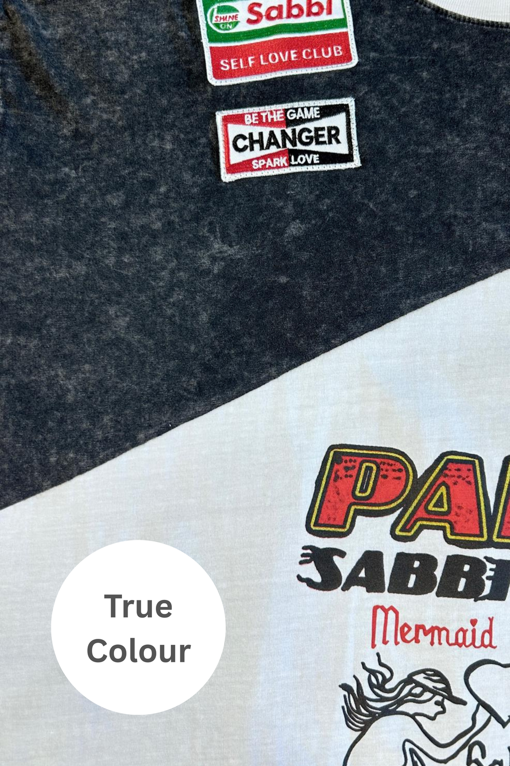 THE VERY OVERSIZED MERMAID RACING TEE - BLACK & WHITE