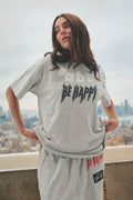 THE BE HAPPY TEE - GREY